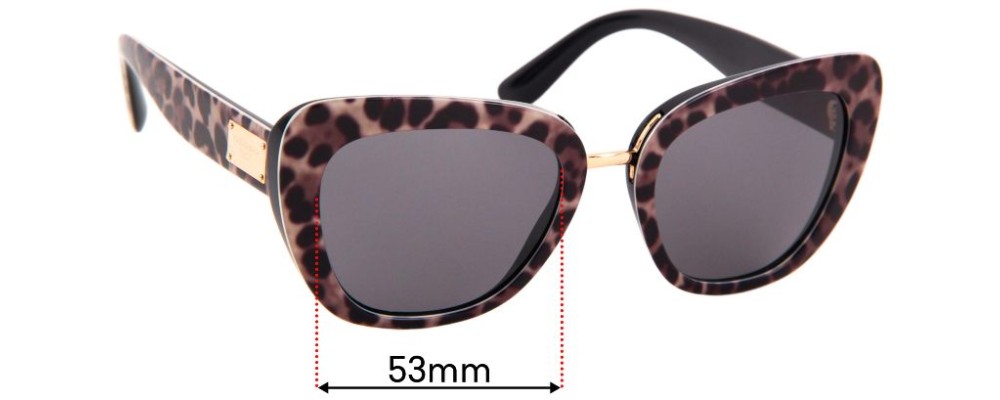 Sunglass Fix Replacement Lenses for Dolce & Gabbana DG4296 - 53mm wide